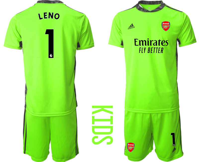Youth 2020-2021 club Arsenal green goalkeeper #1 Soccer Jerseys